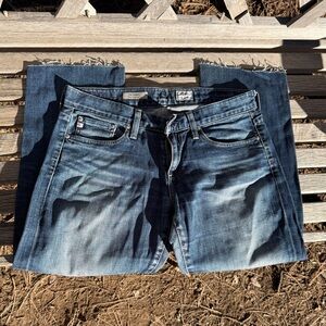 AG Adriano Goldschmied "The Tomboy" relaxed straight-leg jeans, cropped Size 28